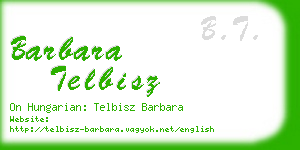 barbara telbisz business card